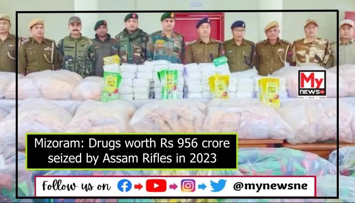 Mizoram: Drugs worth Rs 956 crore seized by Assam Rifles in 2023