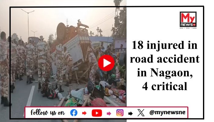 18 injured in road accident in Nagaon, 4 critical