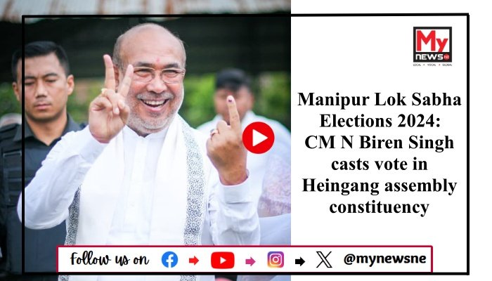 Manipur Lok Sabha Elections 2024: CM N Biren Singh casts vote in Heingang assembly constituency