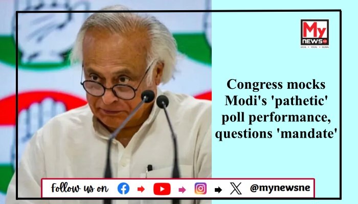 Congress mocks Modi's 'pathetic' poll performance, questions 'mandate'
