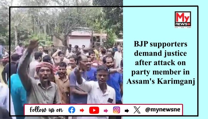 BJP supporters demand justice after attack on party member in Assam's Karimganj