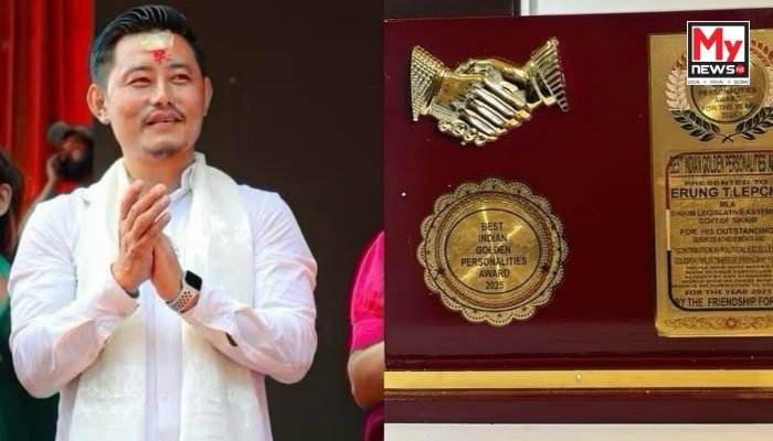 Sikkim MLA Erung Tenzing Lepcha receives Best Indian Golden Personalities Award 2025 for political excellence