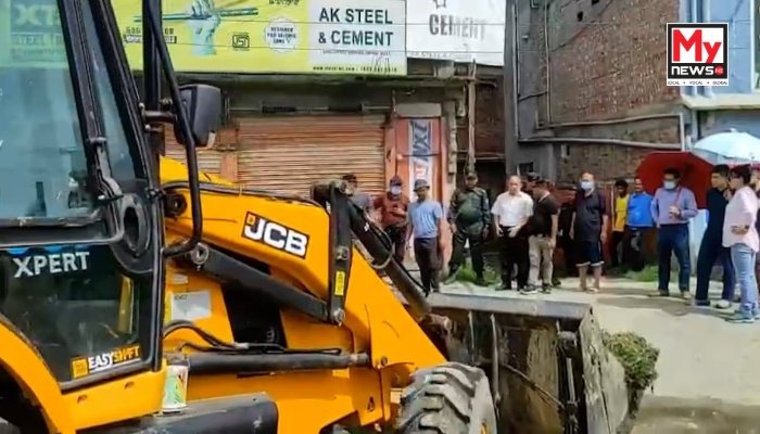 Manipur: Imphal West administration launches eviction drive to clear encroachments along Keisampat-Malom road